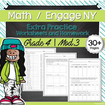 Preview of Math | Engage NY - 4th Grade Extra Worksheets (MODULE 3) + Answer Keys