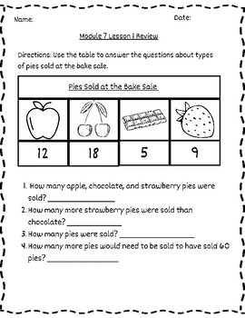 Preview of Eureka Math (Engage NY) Inspired Grade 2 Mod. 7 Lesson 1 Review FREEBIE