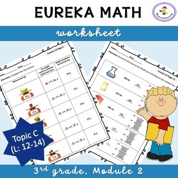 Preview of Eureka Math-Engage NY: Grade 3, Module 2 (Topic C, Lessons 12-14) worksheets