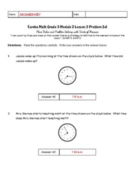 eureka math grade 3 module 2 lesson 9 homework