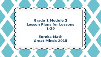 Preview of Eureka Math/Engage NY Great Minds Grade 1 Module 2 Lesson Plans 1-29