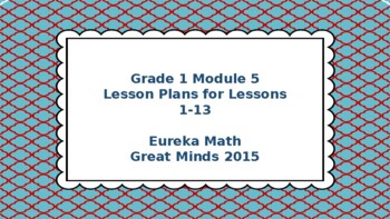 Preview of Eureka Math/Engage NY Great Minds Grade 1 Module 5 Lesson Plans 1-13