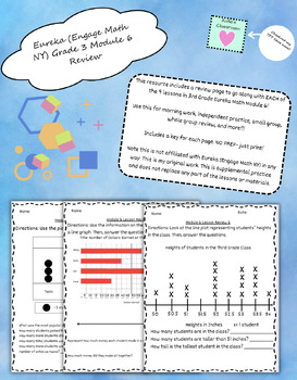 Preview of Eureka Math (Engage NY) Inspired Grade 3 Module 6 Supplemental Practice Packet!