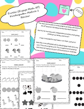 Preview of Eureka Math (Engage NY) Inspired Kindergarten Module 1 Supplemental Practice!