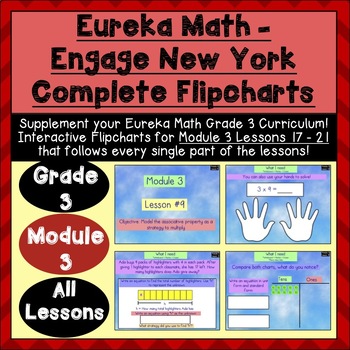 Preview of Engage New York - 3rd Grade Module 3: Lessons 1-21 Flipchart + Powerpoint