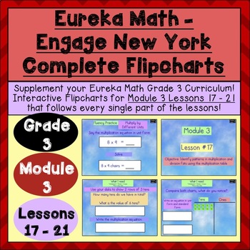 Preview of Engage New York-3rd Grade Module 3-Lesson 17-21:Flipchart+Powerpoint