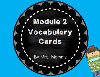 Preview of Vocabulary Cards 2nd Grade Module 2 (Compatible with Eureka Math)