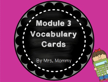 Preview of Vocabulary Cards 2nd Grade Module 3 (Compatible with Eureka Math)