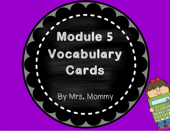 Preview of Vocabulary Cards 2nd Grade Module 5 (Compatible with Eureka Math)