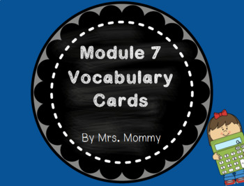 Preview of Vocabulary Cards 2nd Grade Module 7 (Compatible with Eureka Math)
