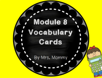 Preview of Vocabulary Cards 2nd Grade Module 8 (Compatible with Eureka Math)