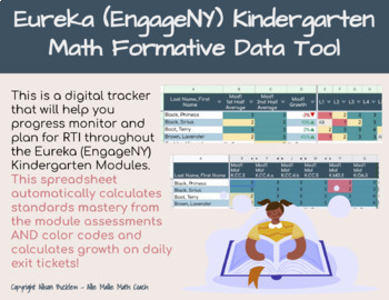 Preview of Eureka Math, EngageNY Math Kindergarten Digital Data Tool ALL MODULES
