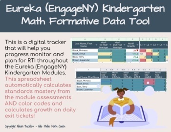 Preview of Eureka Math, EngageNY Math Kindergarten Digital Data Tool, Module 1
