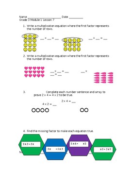 lesson 7 homework 3.1 eureka math