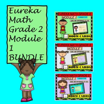 Preview of Eureka Math Grade 2 Module 1 BUNDLE BOOM CARDS