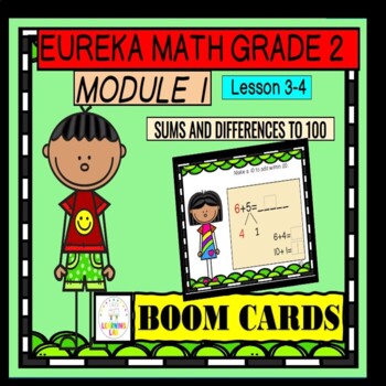 Preview of Engage NY- Eureka Math Grade 2 Module 1 Lesson 3-4 BOOM CARDS
