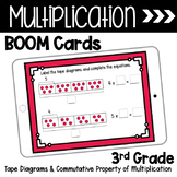 Tape Diagrams & Commutative Property of Multiplication Boom Cards