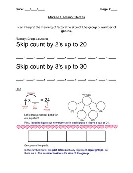 eureka math grade 3 lesson 1 homework