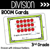 Unknown Numbers in Division Boom Cards