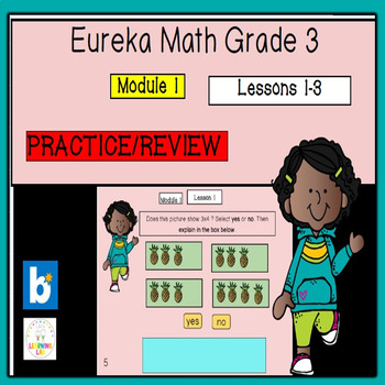 Preview of Eureka Math Grade 3 Module 1 Lessons 1-3 Review  BOOM CARDS