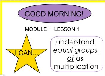 Preview of Eureka Math Grade 3 Module 1 Lessons 1-5 Smartboards and Guided Student Notes