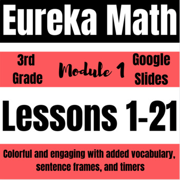 Preview of Engage NY (Eureka) Math 3rd Grade Module 1 Lessons 1-21 slides