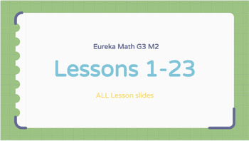Preview of Eureka Math Grade 3 Module 2 Google Slides BUNDLE (All Slides Lessons 1-23)