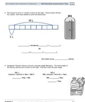 Preview of Math Grade 3 Module 2 Modifications