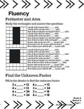 Preview of Eureka Math Grade 4 Module 3 Lesson 1-19 Fluency/Application Problem/GuidedNotes
