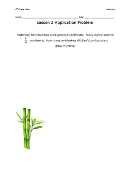 Preview of Eureka Math Grade 4 Module 6 Application Problems