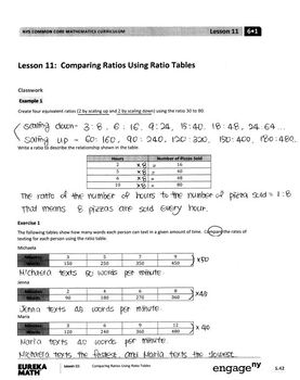 Engage NY - Eureka Math Grade 6 Module 1 Lesson 11 Student Workbook Answer Keys