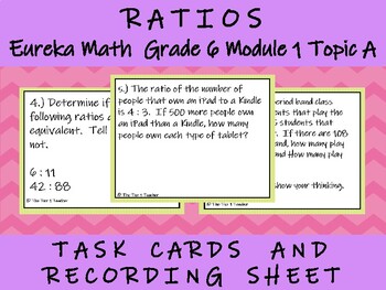 Preview of Eureka Math Grade 6 Module 1 Topic A Tier 1 Task Cards