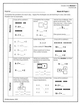 eureka math lesson 11 homework grade 1