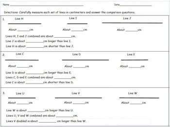 2nd grade eureka math module 2 measurement comparison worksheets centimeters