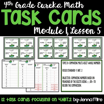 Preview of Eureka Math Module 1 Lesson 5 Task Card