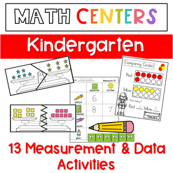 Preview of Measurement and Data Kindergarten Math Activity Center