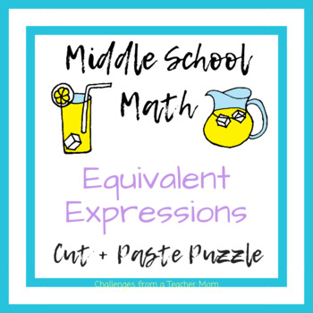 Preview of Expressions and Equations Activity for Middle School