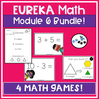 Preview of Kindergarten Math Shapes and Fact Fluency Bundle