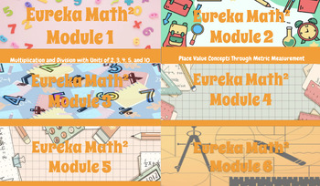 Preview of Eureka Math Squared 3rd Grade Modules 1-6 Teachable Lesson Slides Eureka Math 2