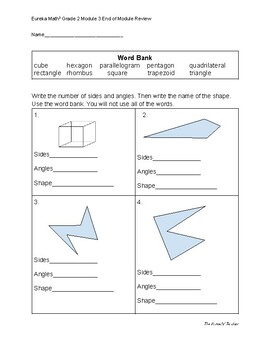 Preview of Eureka Math Squared Grade 2 Module 3 End of Module Review
