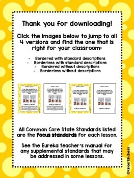 Preview of WOW! Math I Can Statements & Content Standards (M3)
