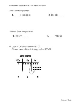 Preview of Eureka Math Squared grade 2 module 2 End of Module Review
