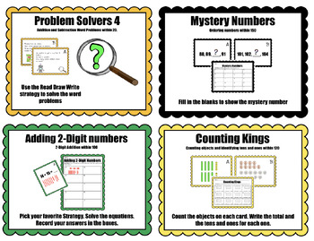 Preview of Eureka Squared 1st Grade Module 6, Part 2 Review Stations