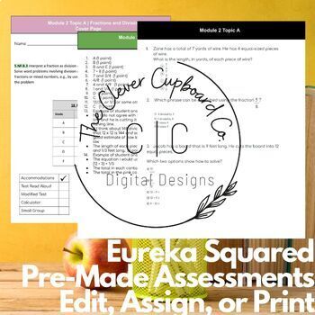 Preview of Eureka Squared | Grade 5 | Module 2 Topic A | Assessment