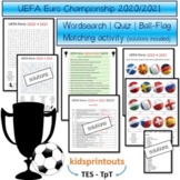 Euro Championship 2020 - 2021 activities x 3 - Wordsearch 