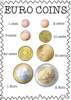 euro coins poster by miss ericas resource box tpt