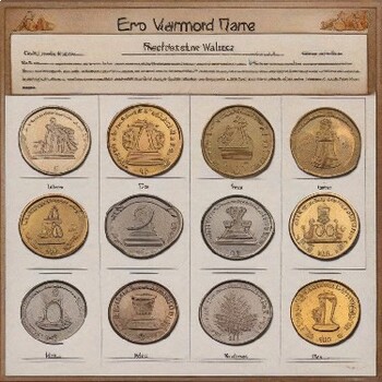 Preview of Euro Explorations: Coin Matching Worksheets for Young Scholars