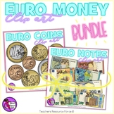 Euro Money Coins and Notes Bundle Clip Art