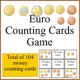 Euro Money Counting Cards Game