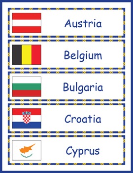 europe geography european countries word wall by drag drop learning